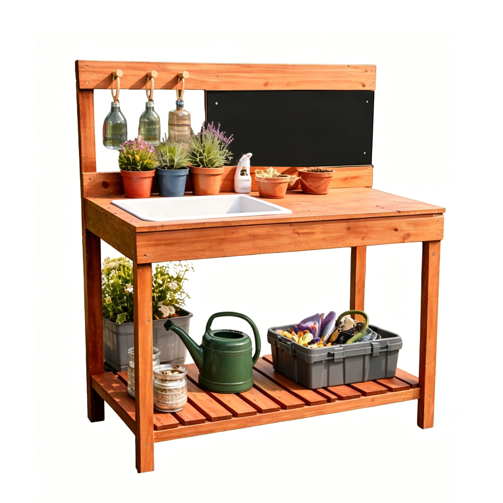 Gardening Tools For Kids - Meja Pot Tanam Kayu untuk Anak-anak,
