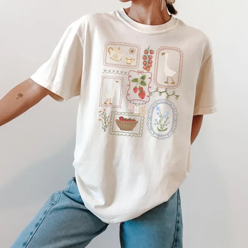 Kaos Cetak Gaya Country Wanita - Junior Gardening Tools ulasan dan harga